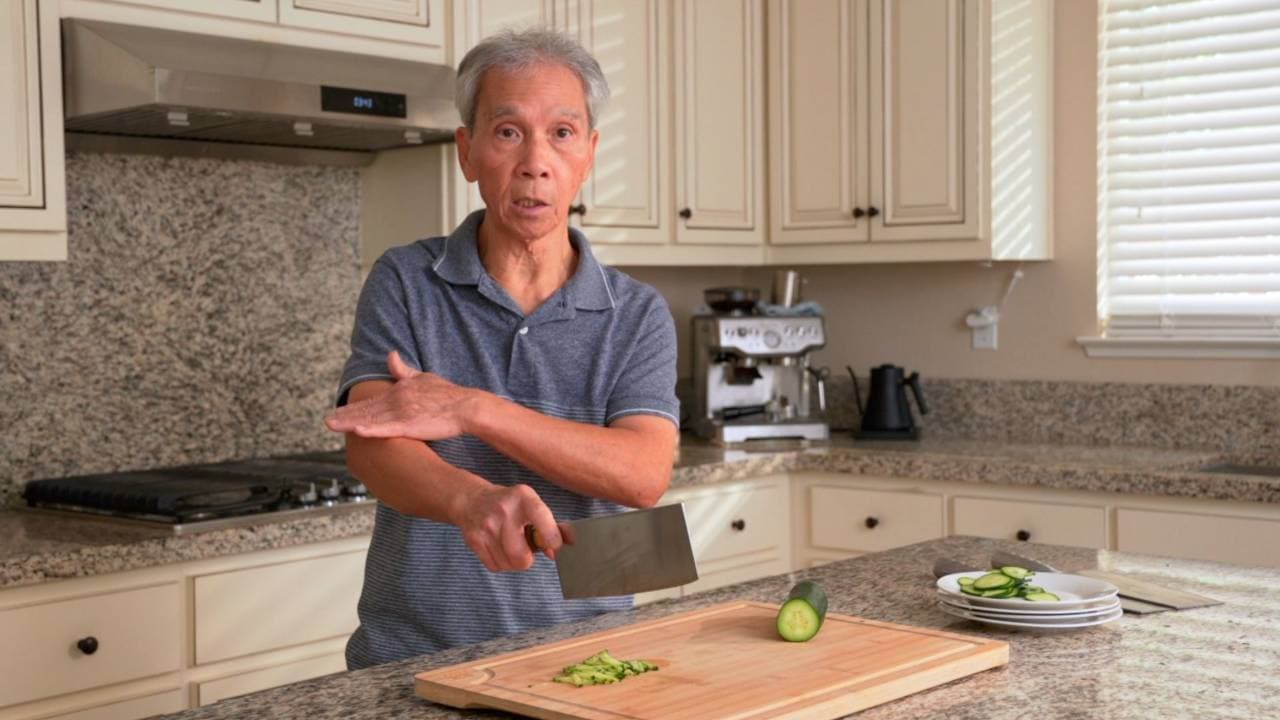 Holding the cleaver, three ways
