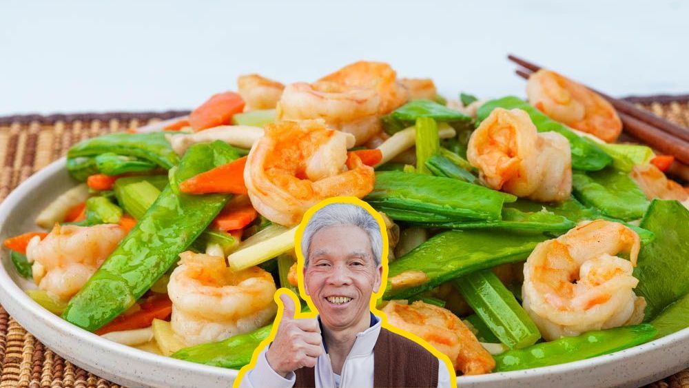 Shrimp & Snow Pea Stir Fry (蝦仁炒雪豆)